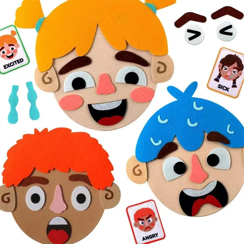 Children's Felt Learning Board Emoticons