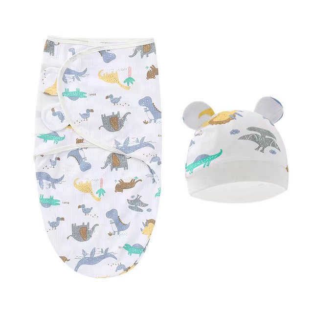 Cotton Swaddling Sleeping Bag Set for Newborns