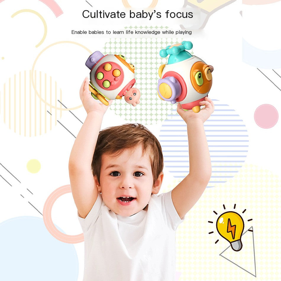 Multifunctional Baby Busy Board with Grasping Buttons