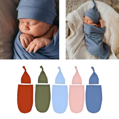 Solid Color Newborn Sleeping Bag and Swaddling Clothes