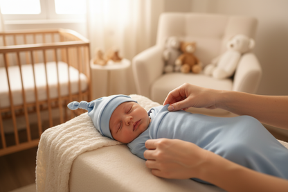 Newborn sleeping peacefully in Solid Color Sleeping Bag